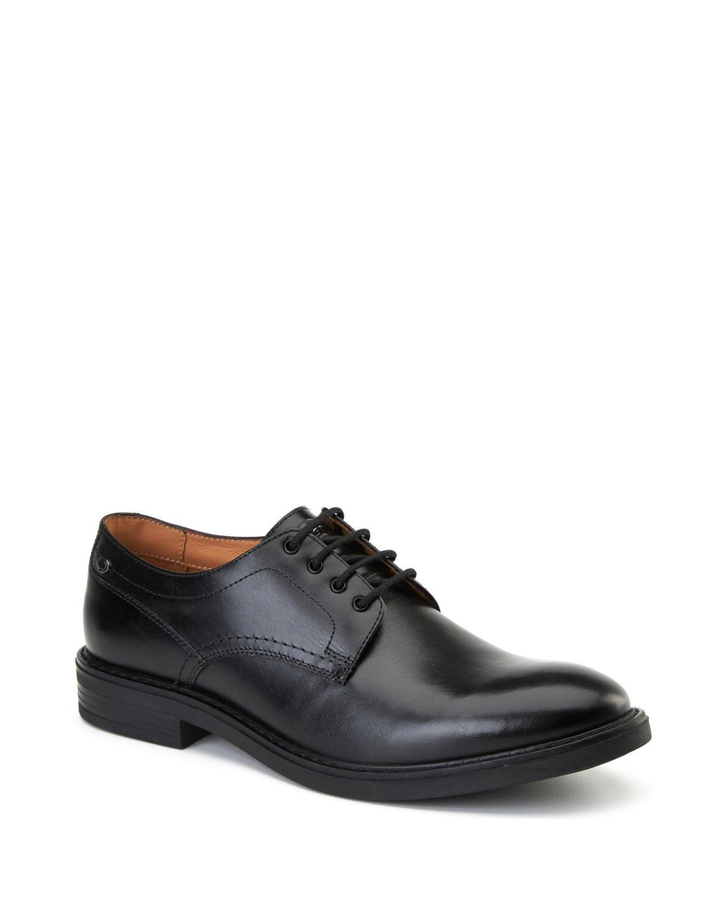 Base London Black Durham Leather Derby Shoes for men