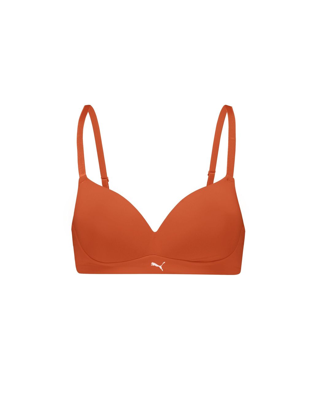 PUMA Orange Soft Lightly Lined Bralette