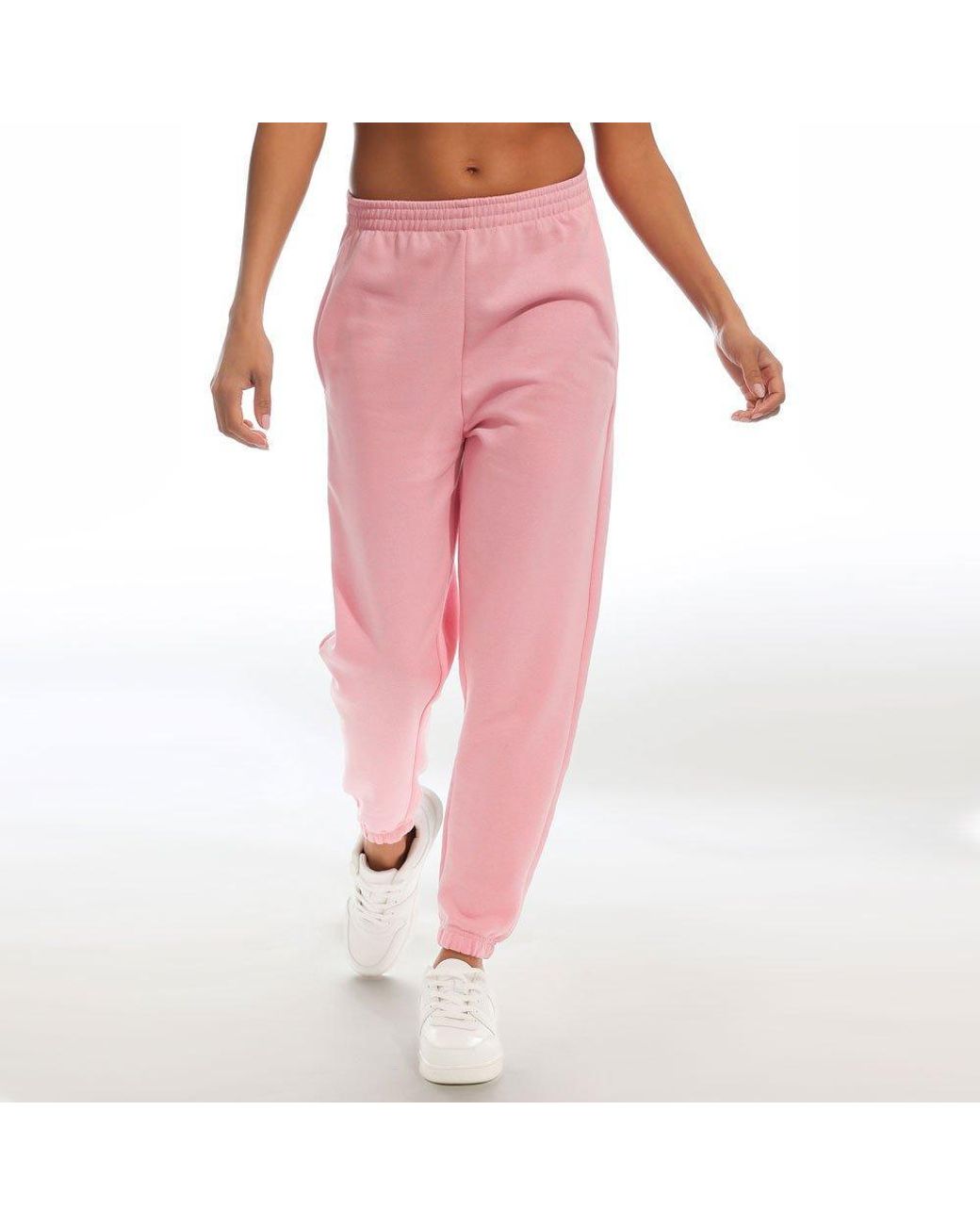 Light and Shade Pink Lightandshade High Waist Cuffed Joggers Ladies