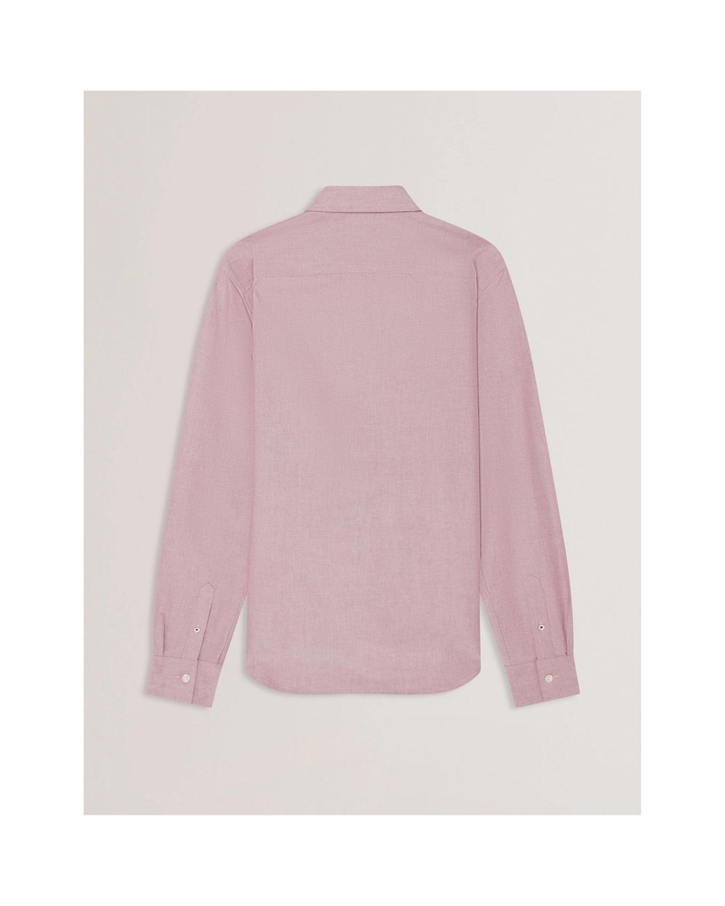 Ted Baker Pink Long-Sleeve Oxford Plain Shirt for men