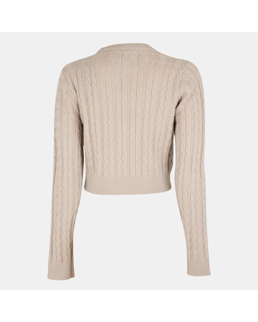 Jack Wills Natural Jw Cropped Tinsbury Crew Neck Jumper