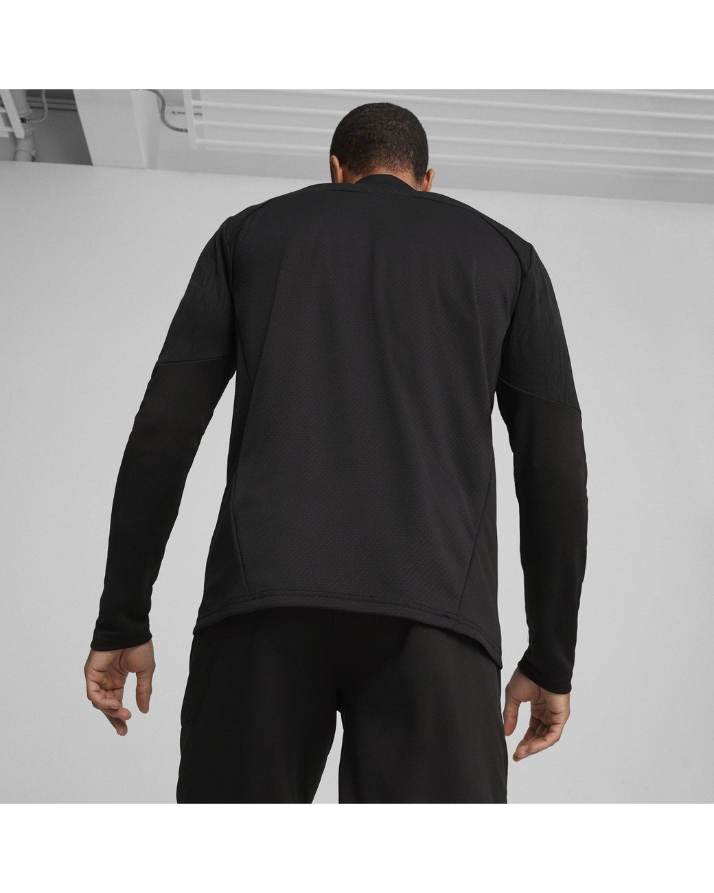 PUMA Black Teamfinal Training 1/4-Zip Fleece for men