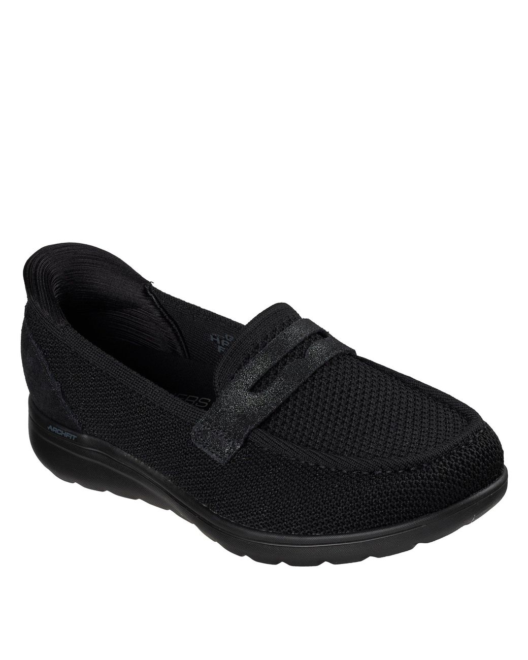 Skechers Black Af N Joy Lite Arch Fit Slip-On Trainers