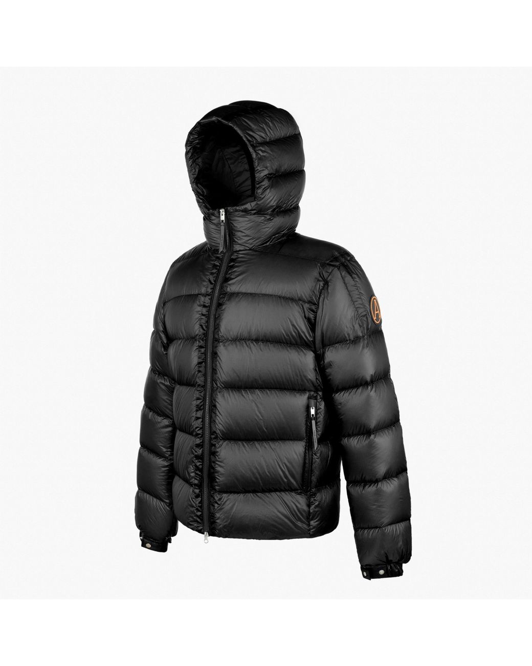 ARCTIC ARMY Black Polar Lw Puff Hooded Long Sleeve Short Puffer Jacket for men