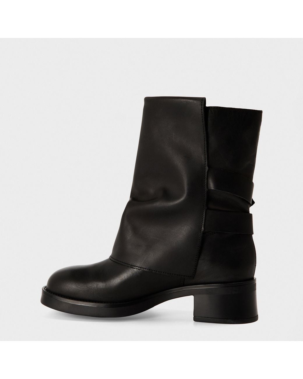 Steve Madden Black Bonfire Trench Boots With Metallic Pattern