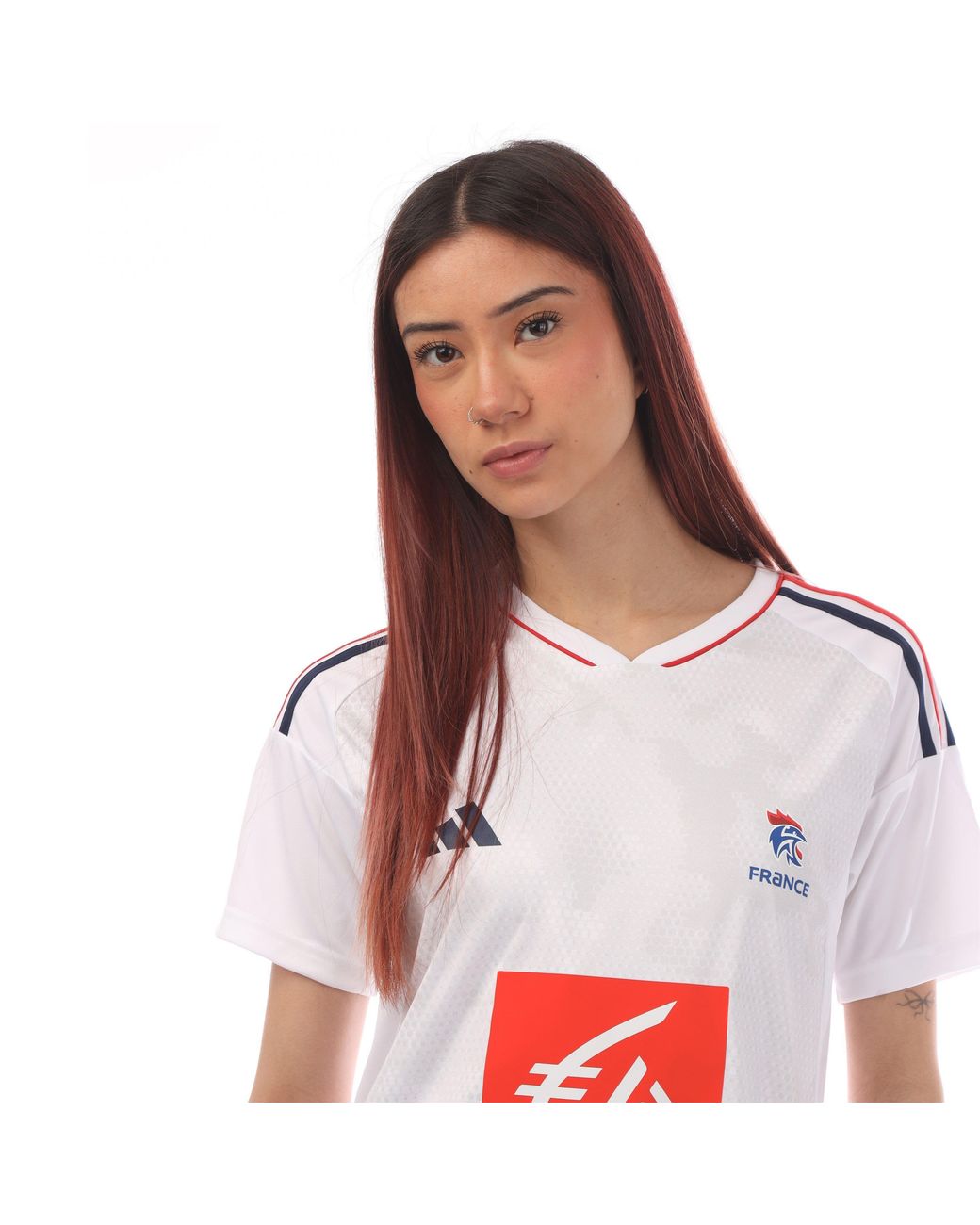 Adidas Red France Licensed Short-Sleeve Performance T-Shirt