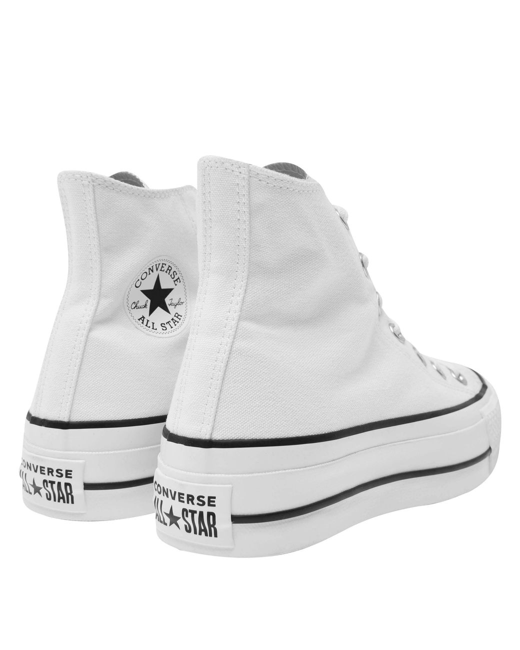 Converse White All Star Platform High Top Trainers