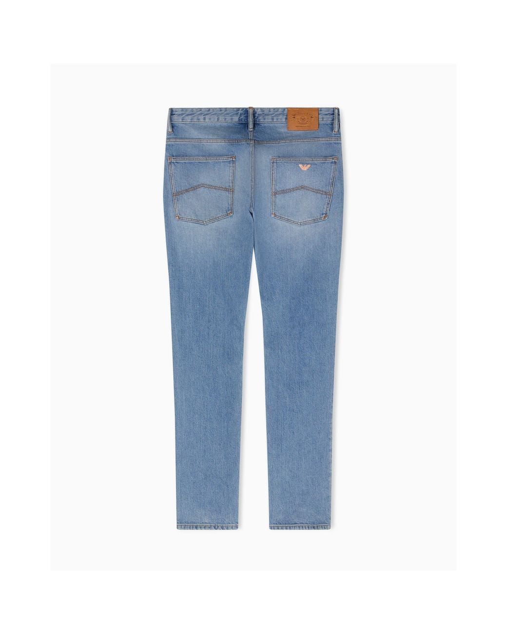 Emporio Armani Blue J06 Slim-Fit Trousers for men