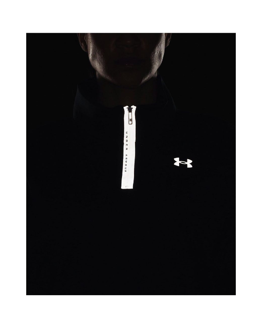 Under Armour Black Armour Fleece Reflective 1/4 Zip Top