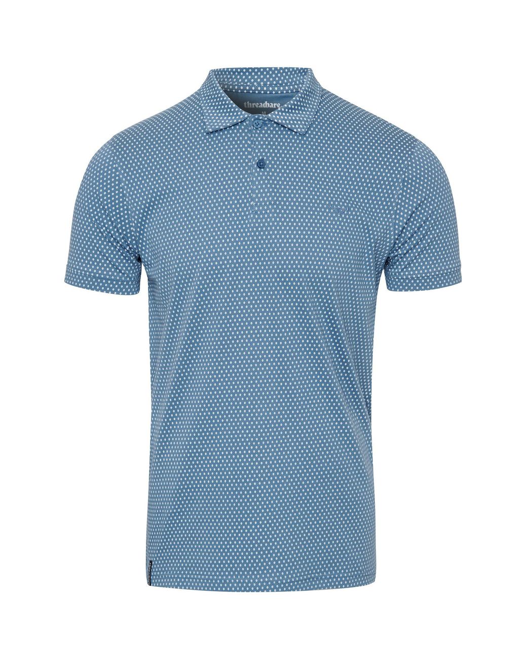 Threadbare Blue Short-Sleeve Polo Shirt for men