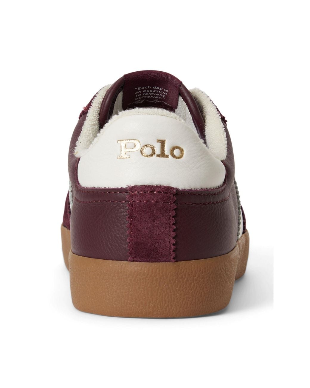 Polo Ralph Lauren Brown Court Vulc Leather Low-Top Trainers for men