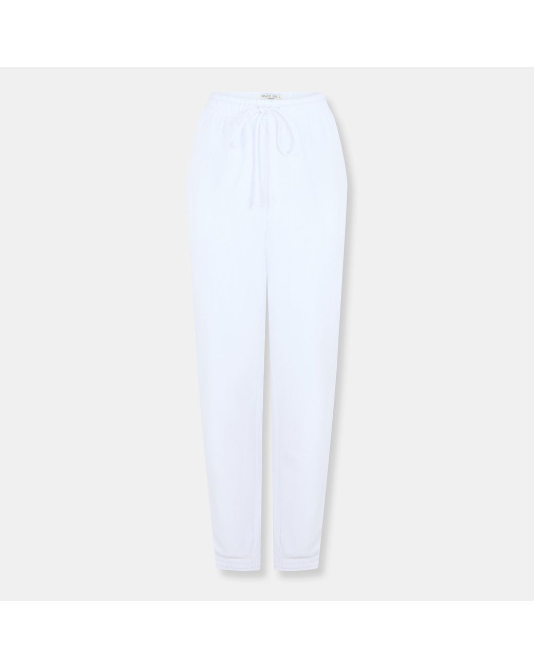 Brave Soul White Wide Leg Jogging Bottom