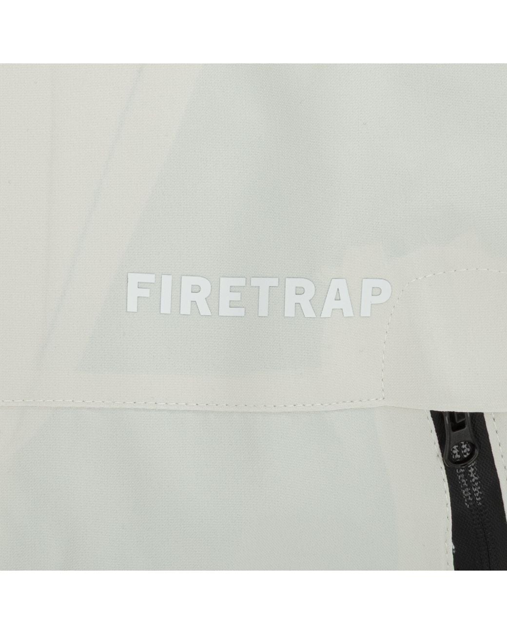 Firetrap White Windproof Hooded Long Sleeve Windbreaker for men