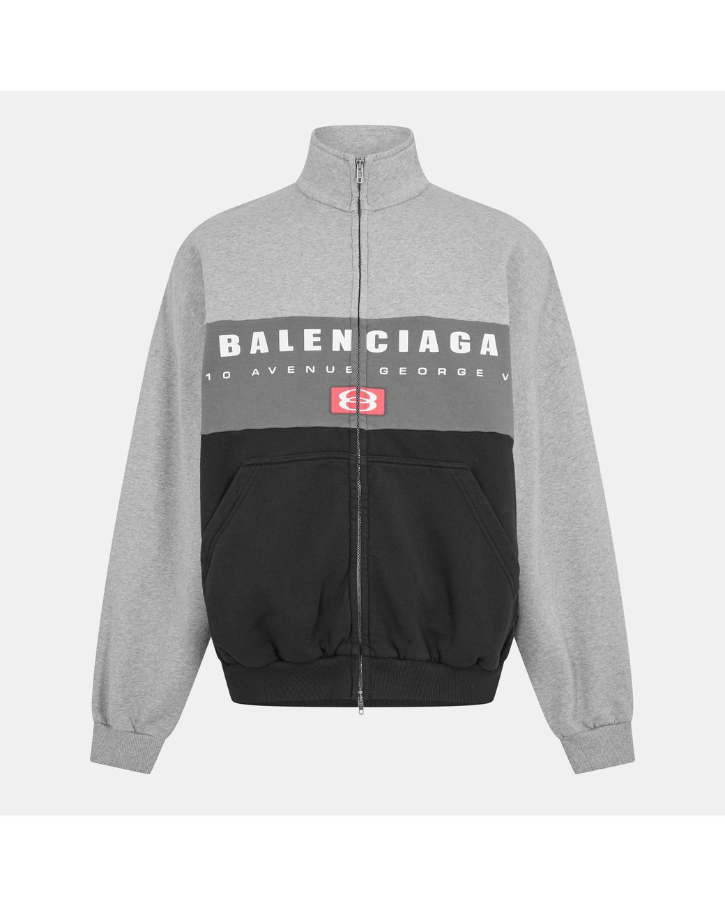 Balenciaga Gray Bal Zipped Weather-Resistant Softshell Jacket for men