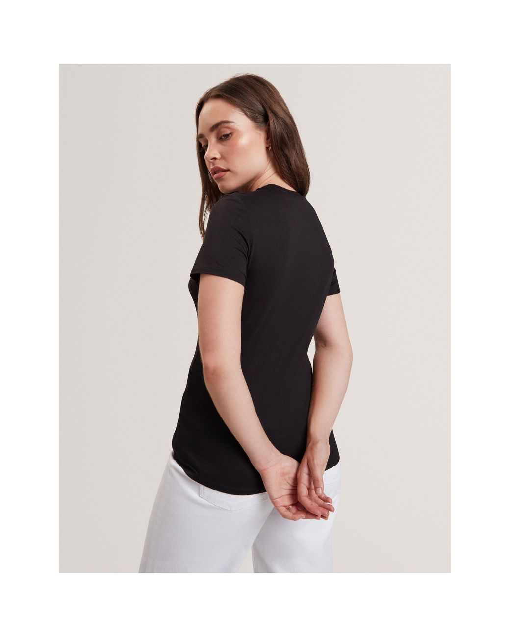 Ted Baker Black Plain Slim Fit T-Shirt
