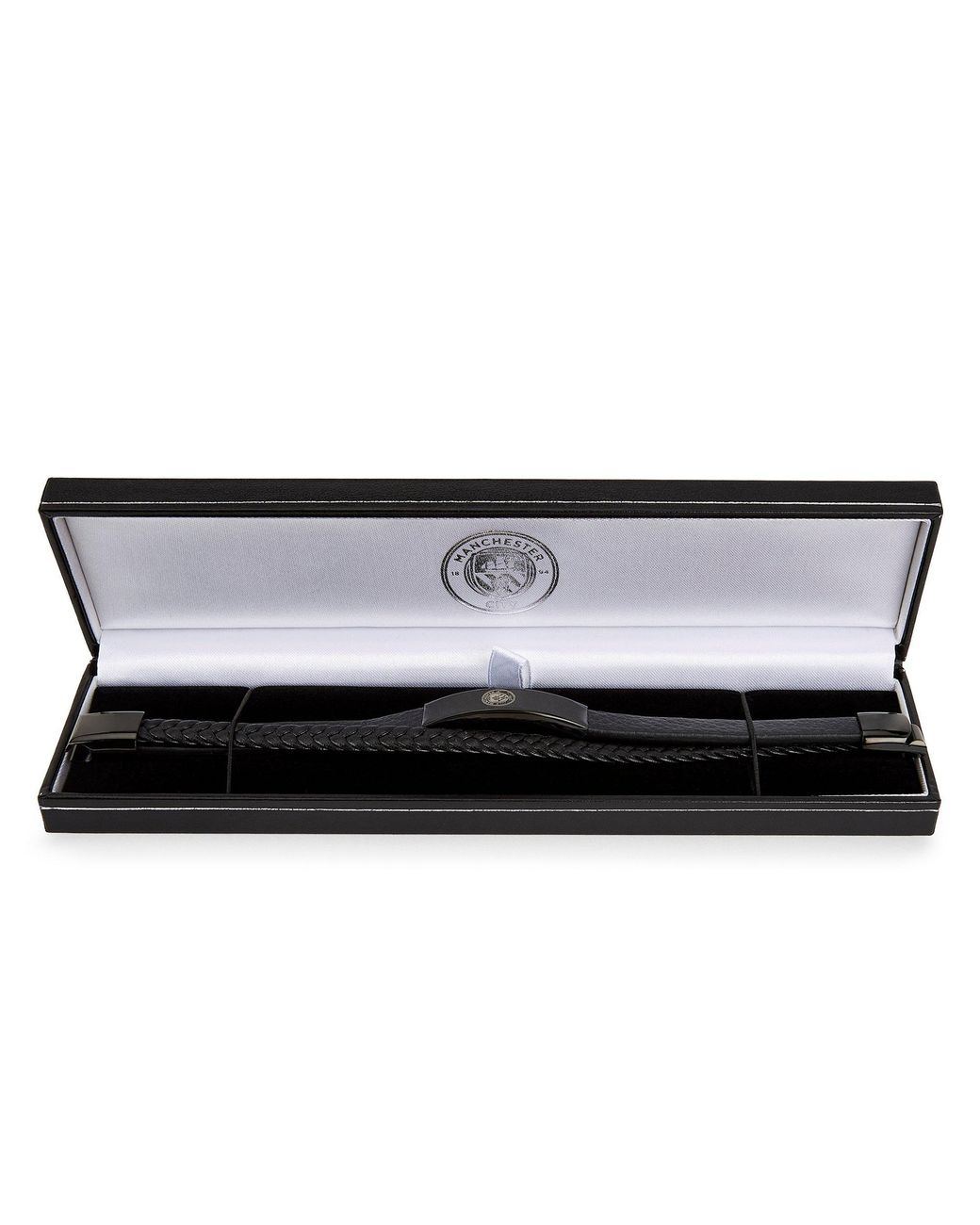 Team Black Officially Licensed Stainless Steel And Leather Ip Bracelet