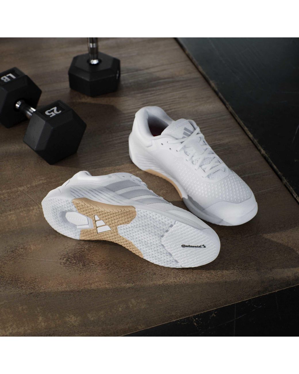 Adidas White Dropset 4 Pwr Training Shoes for men