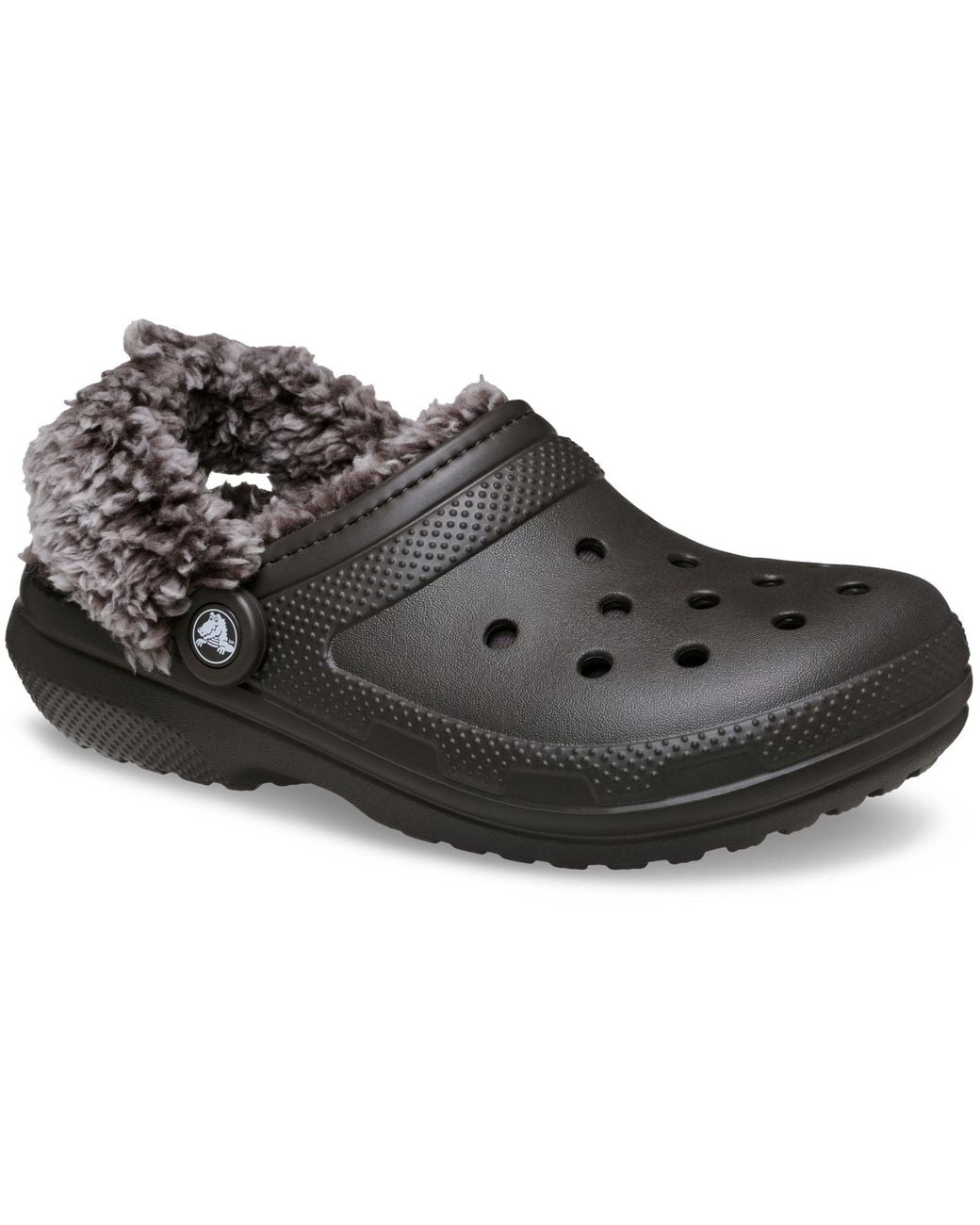 CROCSTM Black Classic Fleece Mule Slippers