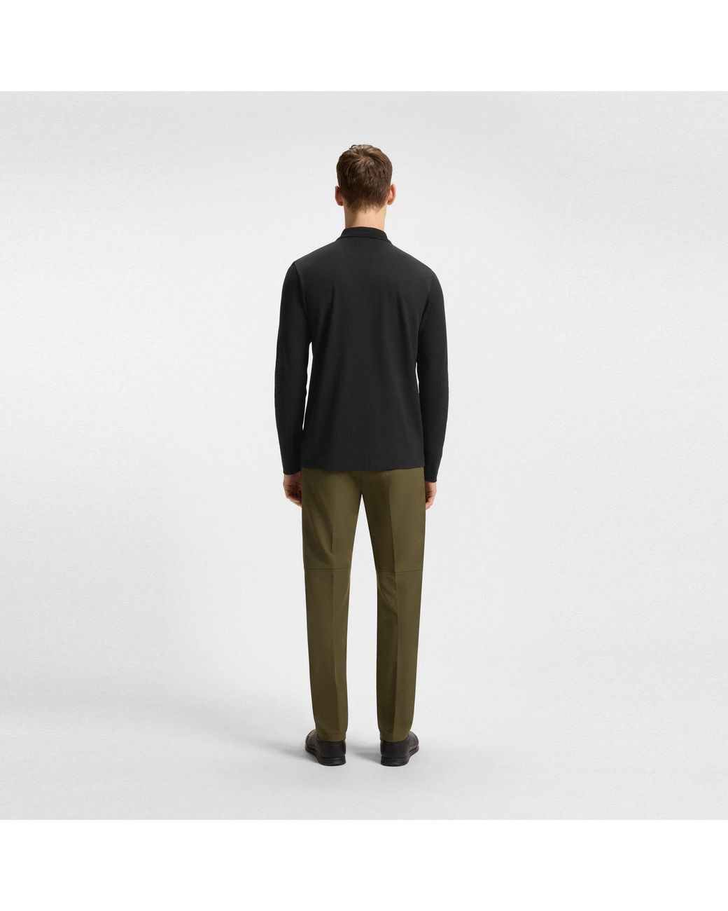 Boss Black Long-Sleeve Polo Top With Logo Detail (Plisy) for men