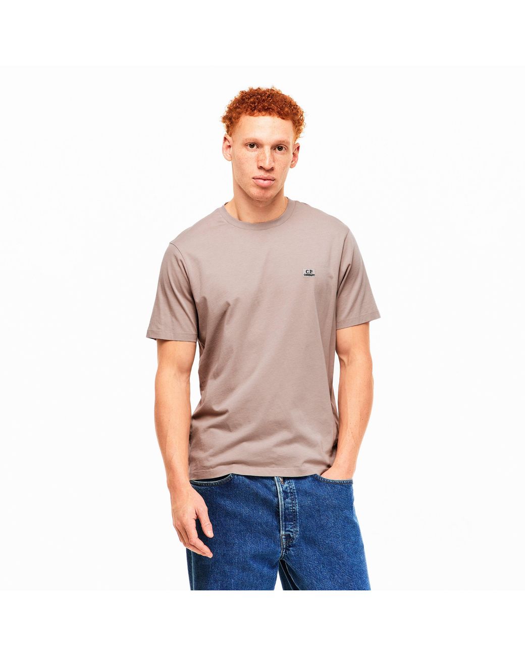 C P Company Gray 30/1 Jersey T-Shirt for men