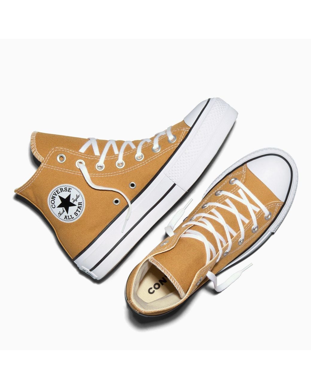 Converse Brown All Star Platform High Top Trainers