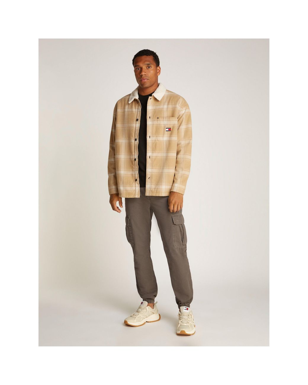 Tommy Hilfiger Natural Check Teddy Overshirt for men