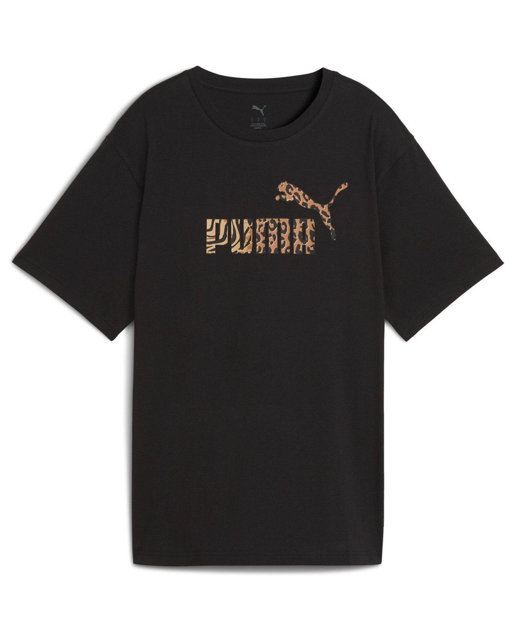 PUMA Black Regular Fit Logo T-Shirt