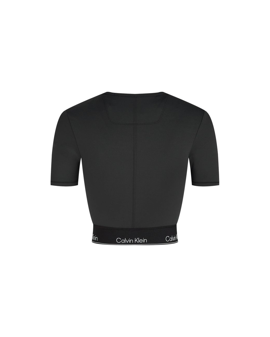 Calvin Klein Black Mod Tape Crop Tops