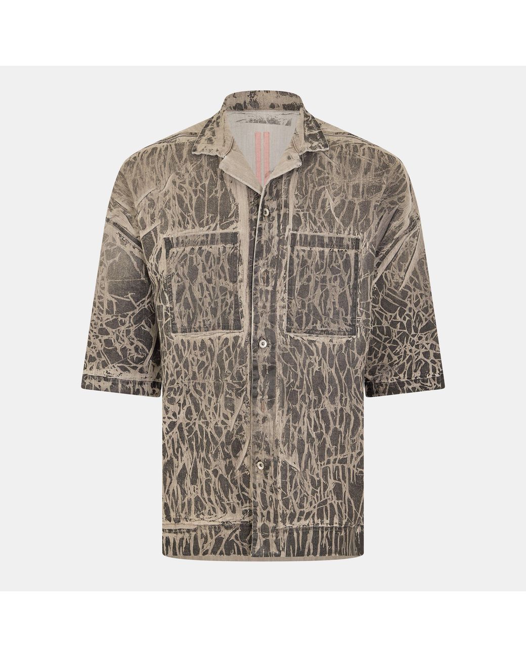 Rick Owens Brown Tommy Short Sleeve Plain Shirt for men