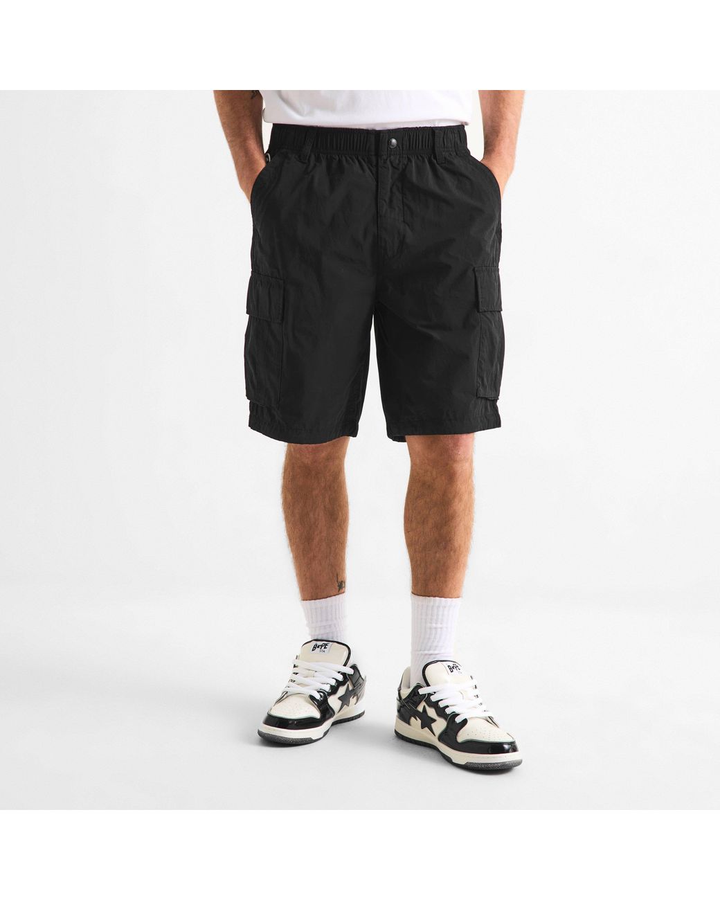 Aape Black Now Cargo Short Sn63 for men