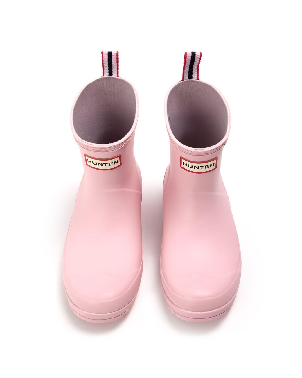 Hunter Pink Play Short Wellington Boots