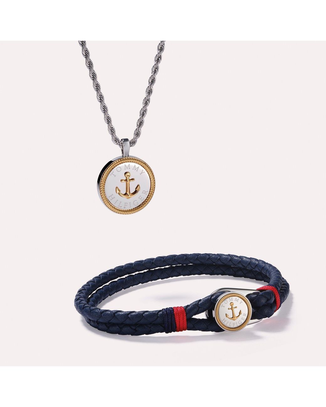 Tommy Hilfiger Metallic Nautical Stainless Steel Necklace for men