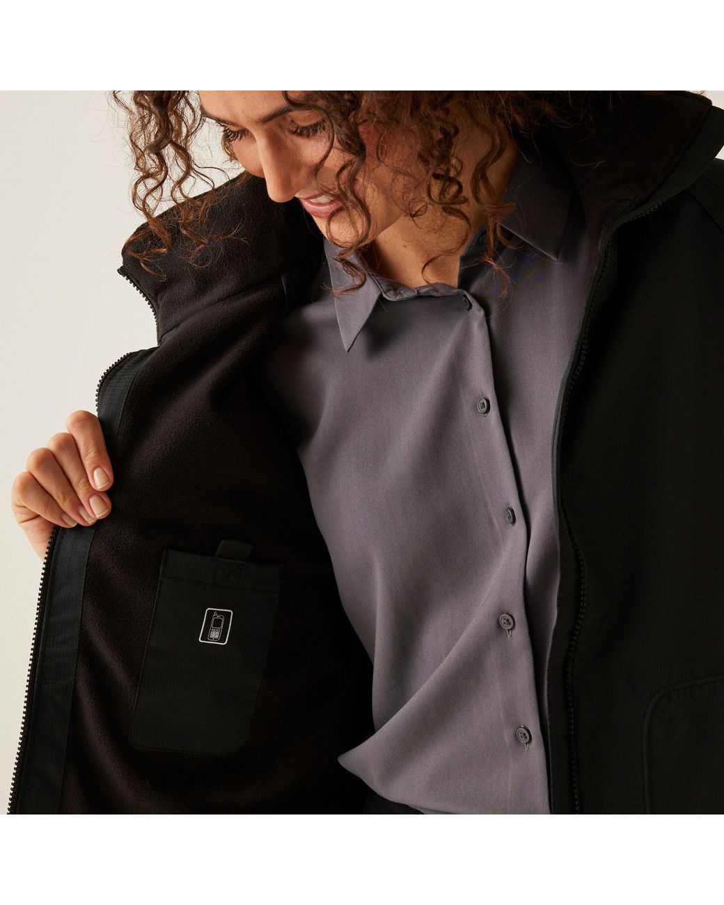Regatta Black Hudson Fleece Lined Jacket