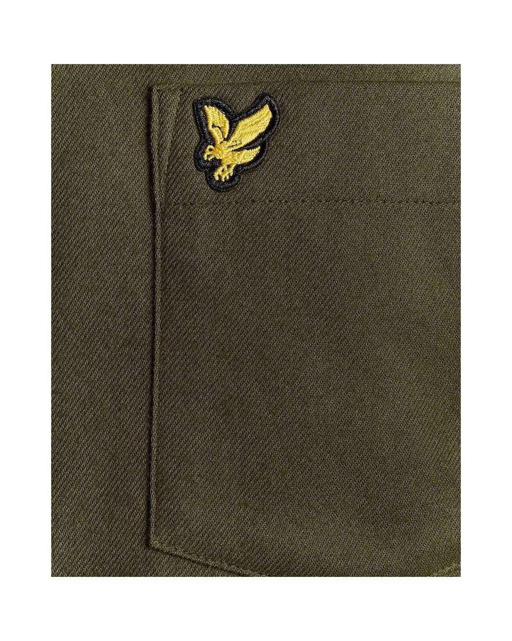 Lyle & Scott Green Flannel Long Sleeve Shirt for men