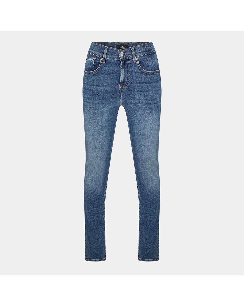 7 For All Mankind Blue Slimmy Slim Fit Jeans for men