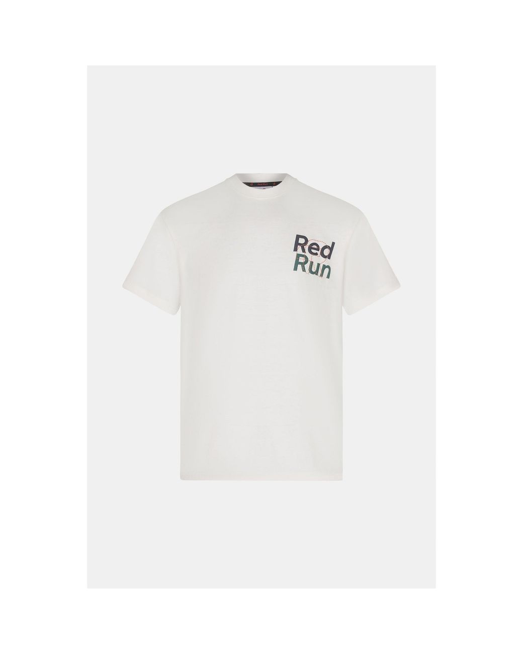 Red Run White Oversized T-Shirts