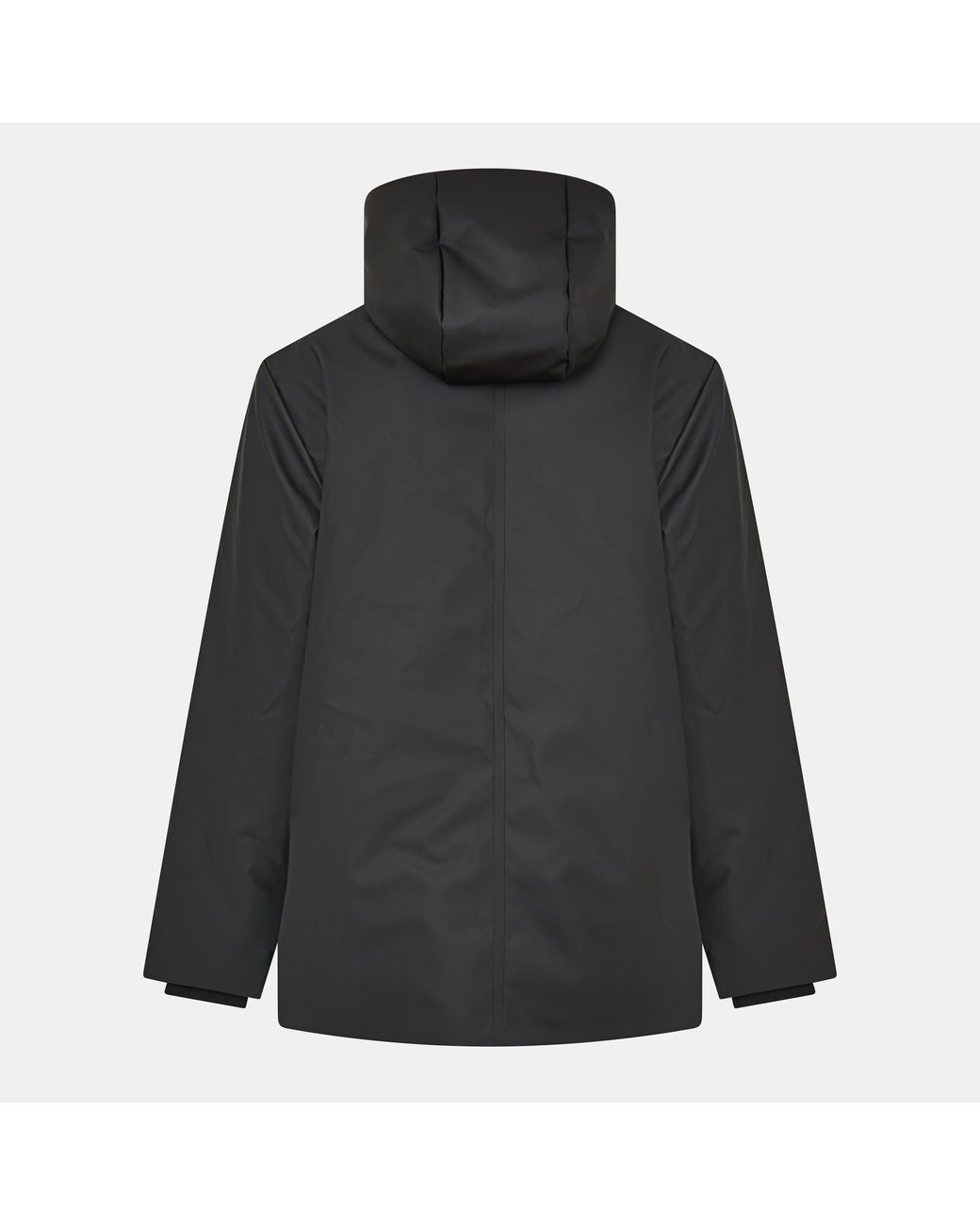 Rains Black Nome Waterproof Insulated Hooded Parka for men