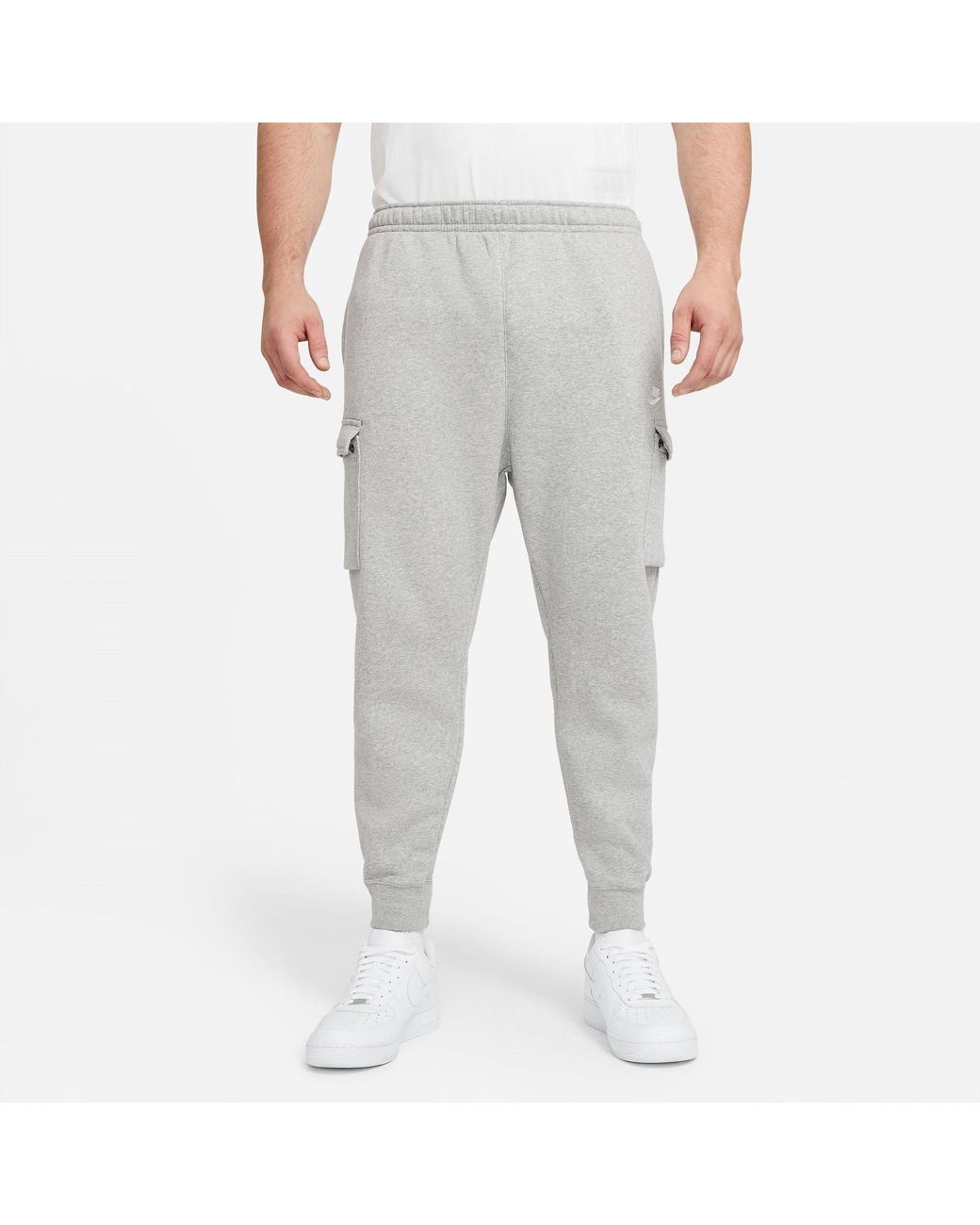 Nike Gray Sportswear Club Fleece Cargo Pants for men