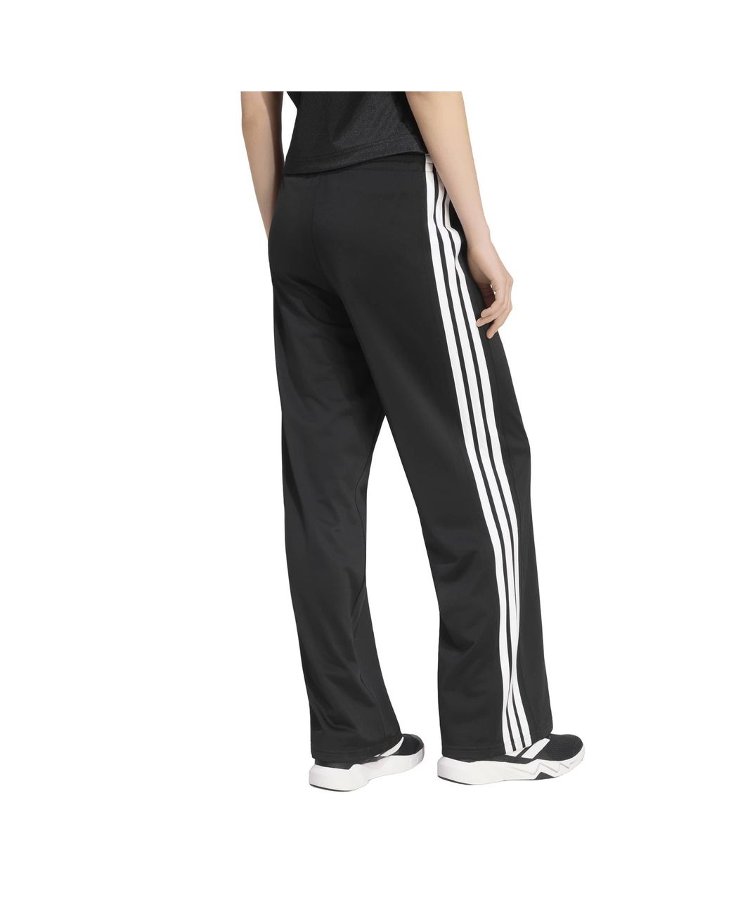 Adidas Black Wl Polyester Relaxed-Fit Track Pants