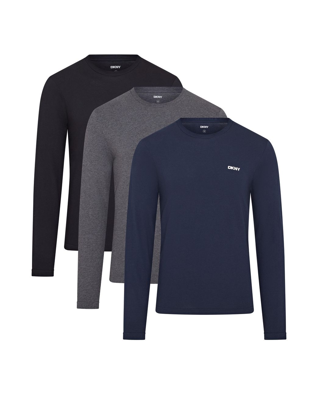 DKNY Blue 3-Pack Long Sleeve T-Shirt Warriors for men