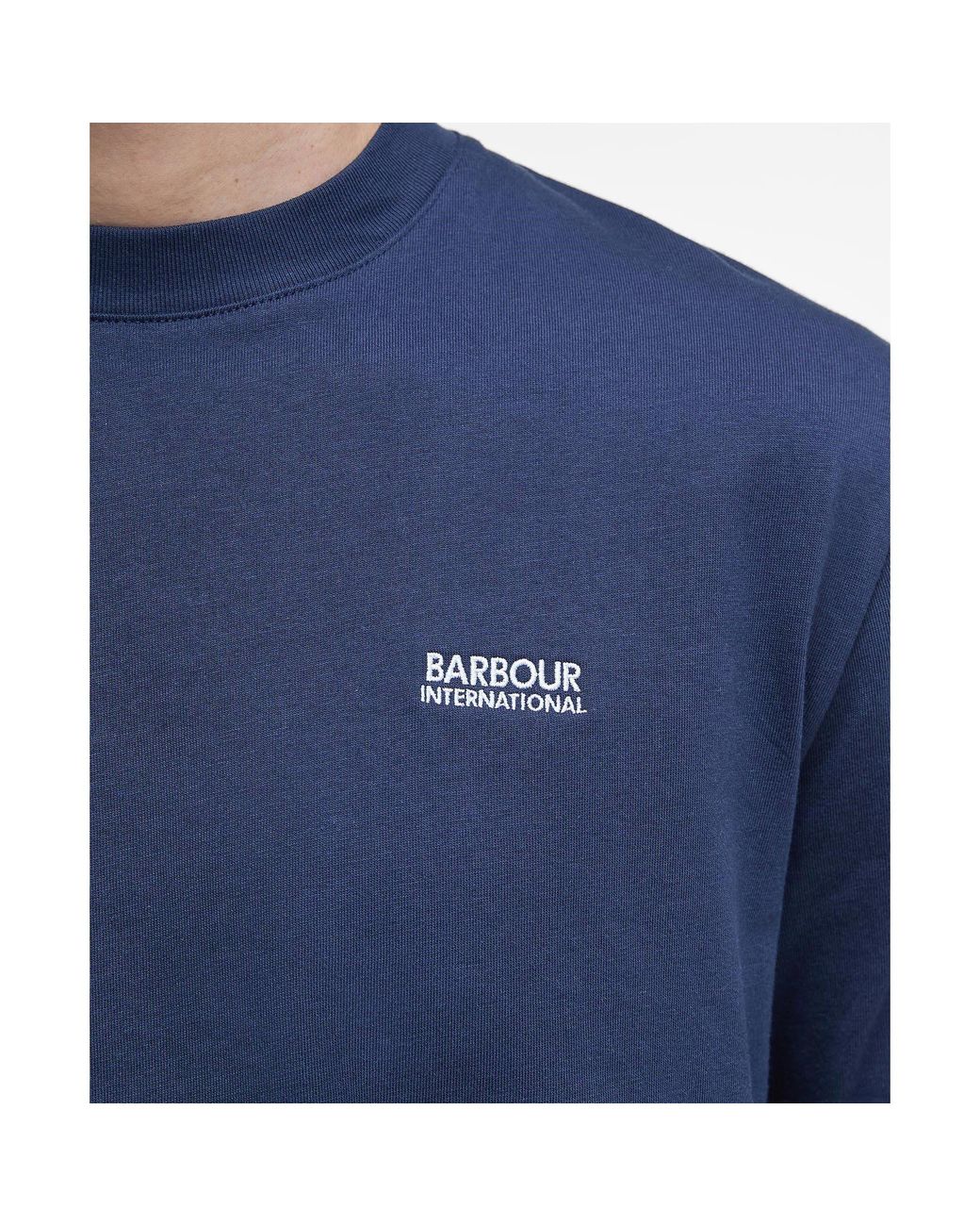 Barbour Blue Louis Long Sleeve T-Shirt for men