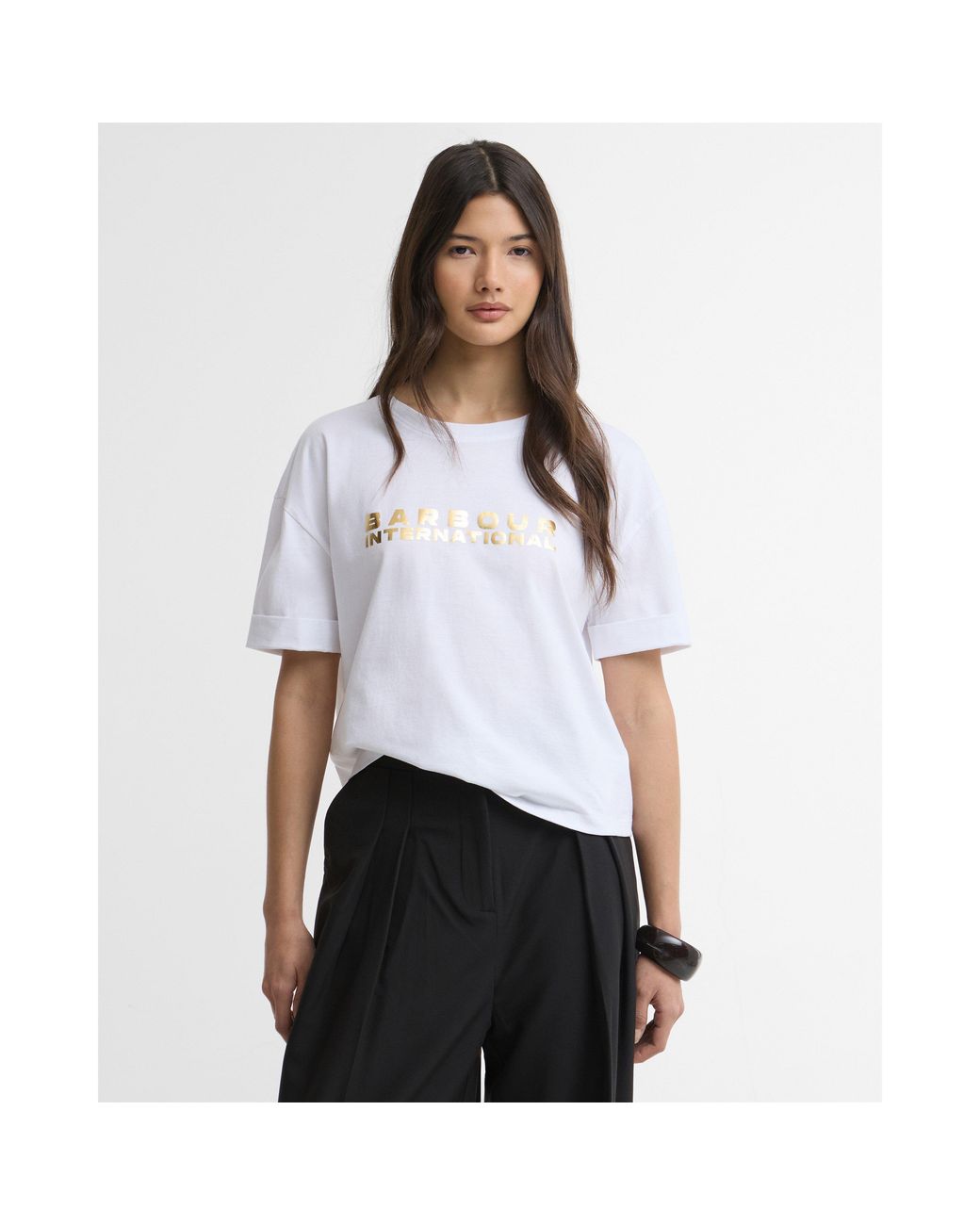 Barbour White Cropped Crop Top