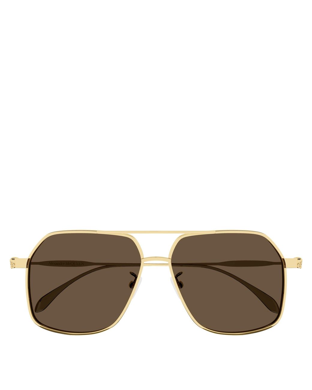 McQueen Brown Mcqueen Am0372S Aviator Sunglasses for men