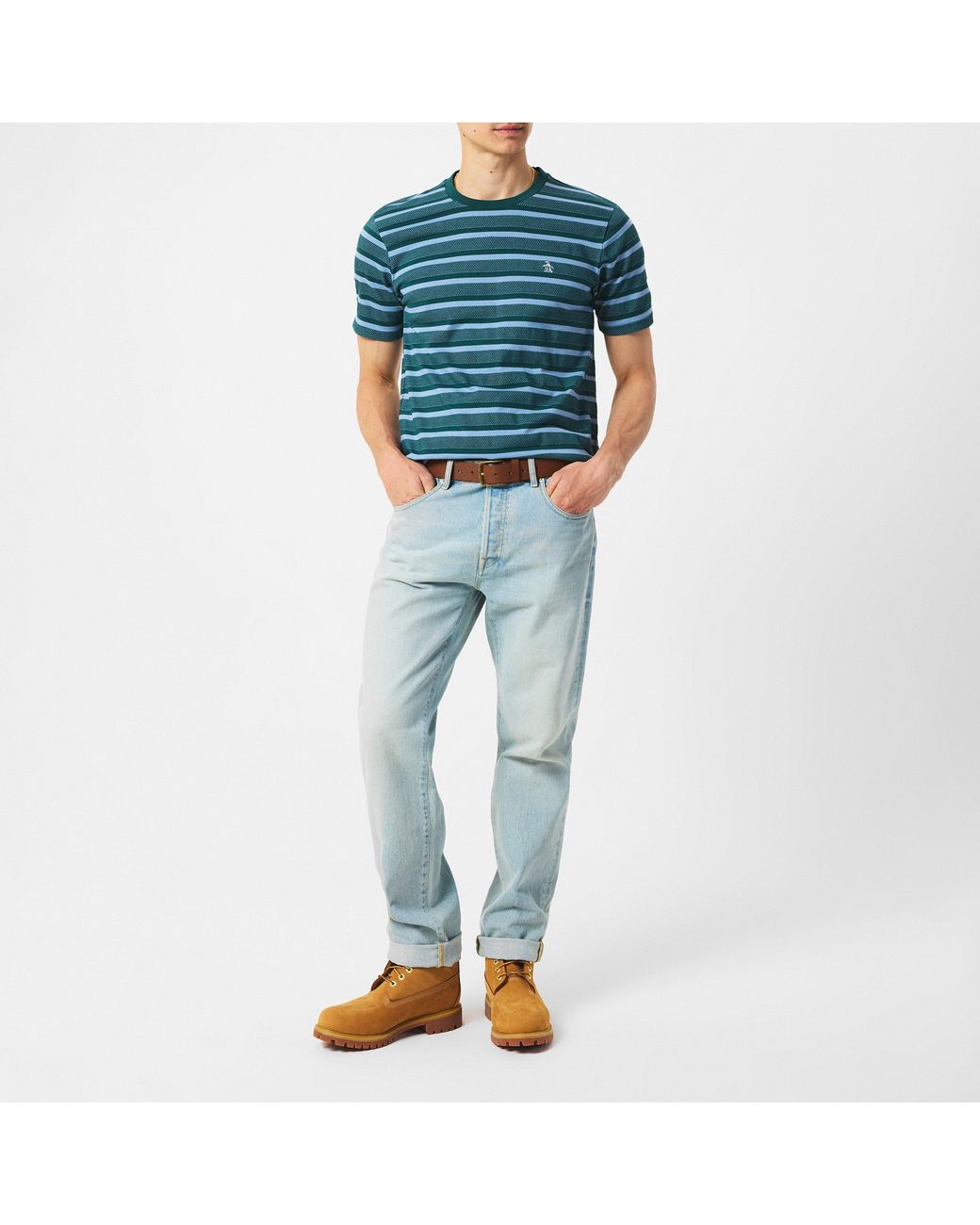 Original Penguin Blue Regular Fit T-Shirt for men