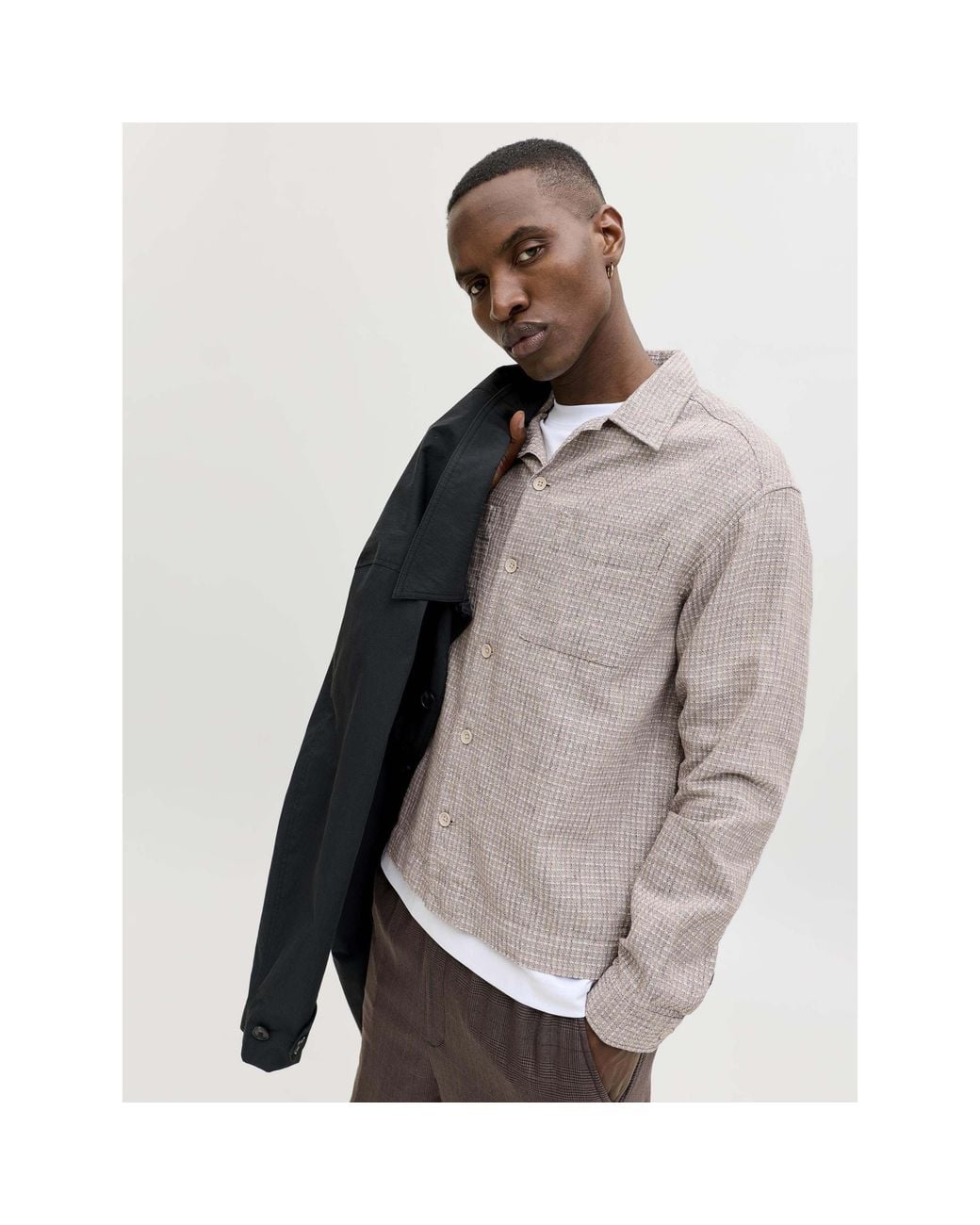 Jack & Jones Gray Jack Jprblamatt Line for men