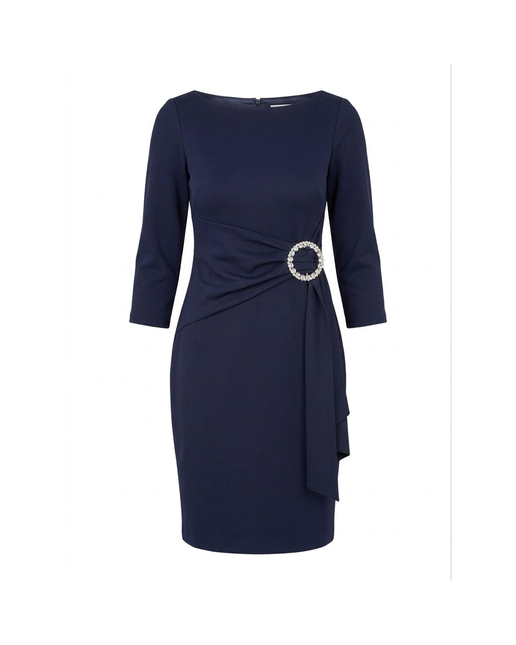 Gina Bacconi Blue Robi Embellished Waist Dress