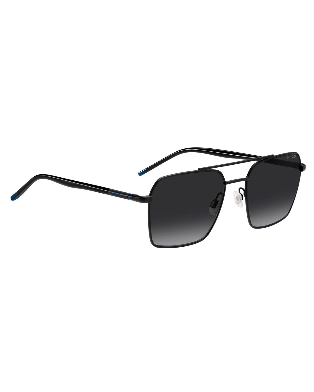 HUGO Black Navigator Full-Rim Aviator Sunglasses for men