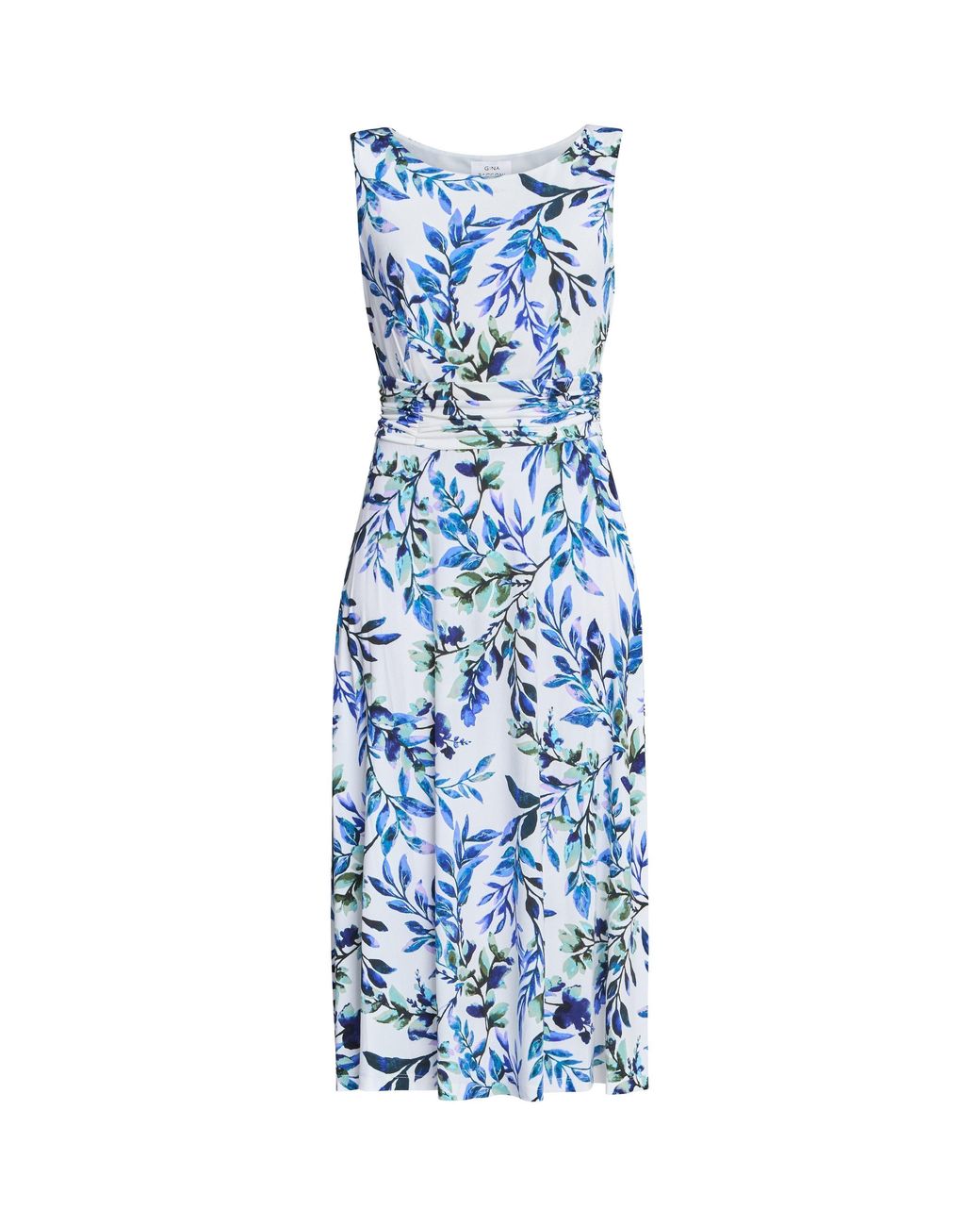 Gina Bacconi Blue George Floral Print Midi Dress