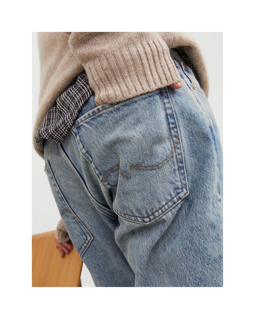 Jack & Jones Blue Chris Jean Straight Leg Jeans for men
