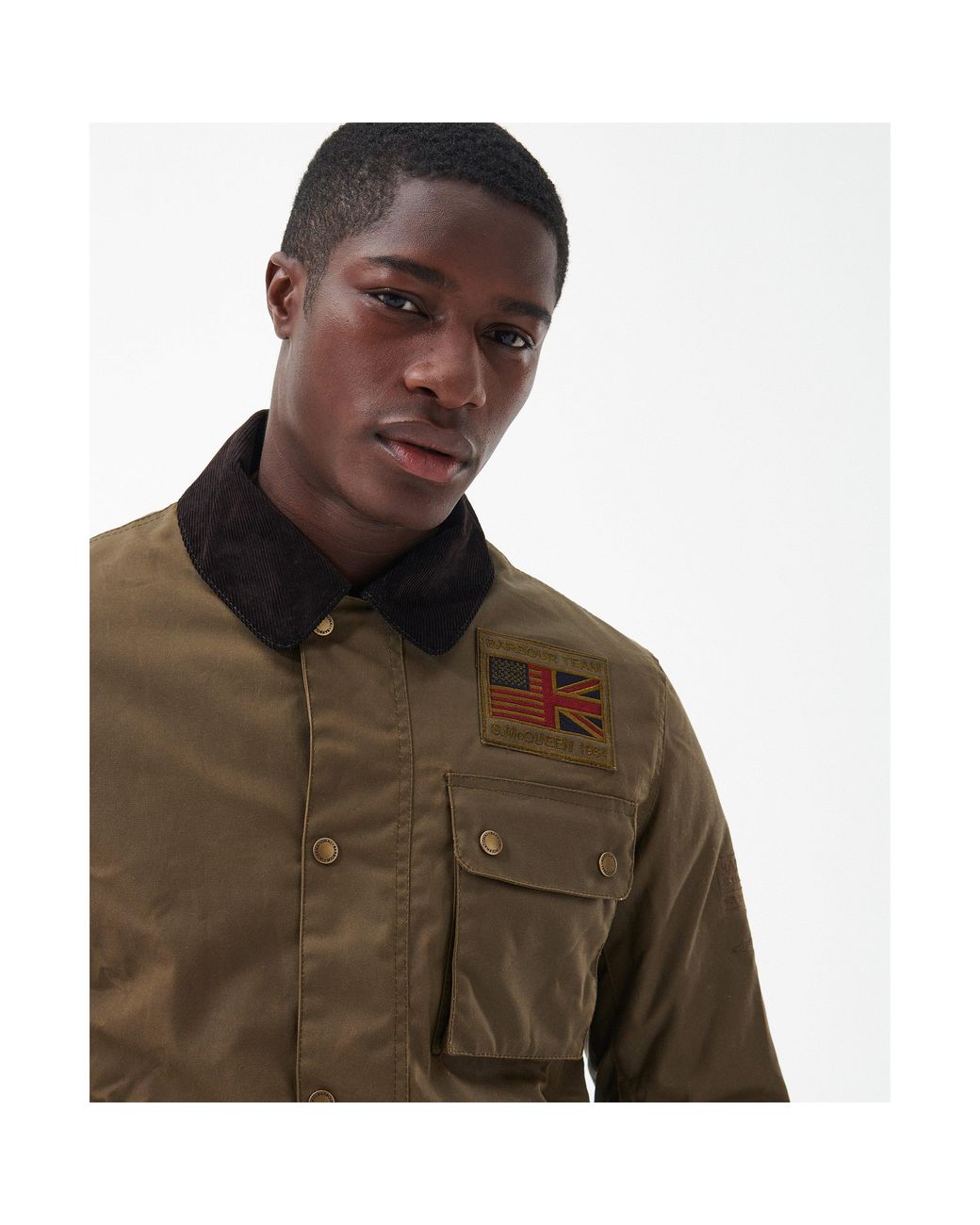 Barbour Green Steve Mcqueen Workers Tailored-Fit Wax Jacket for men